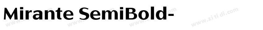 Mirante SemiBold字体转换